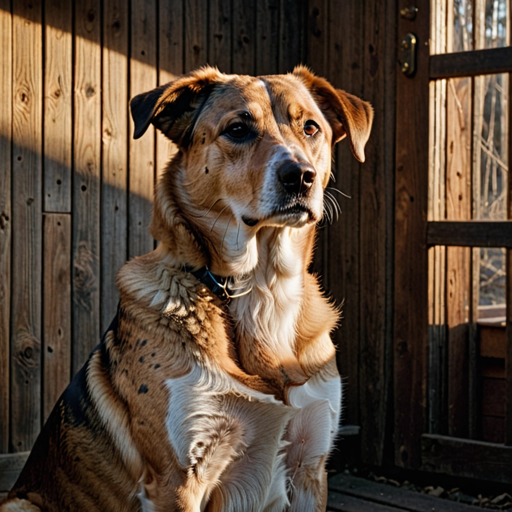 cão está com dor