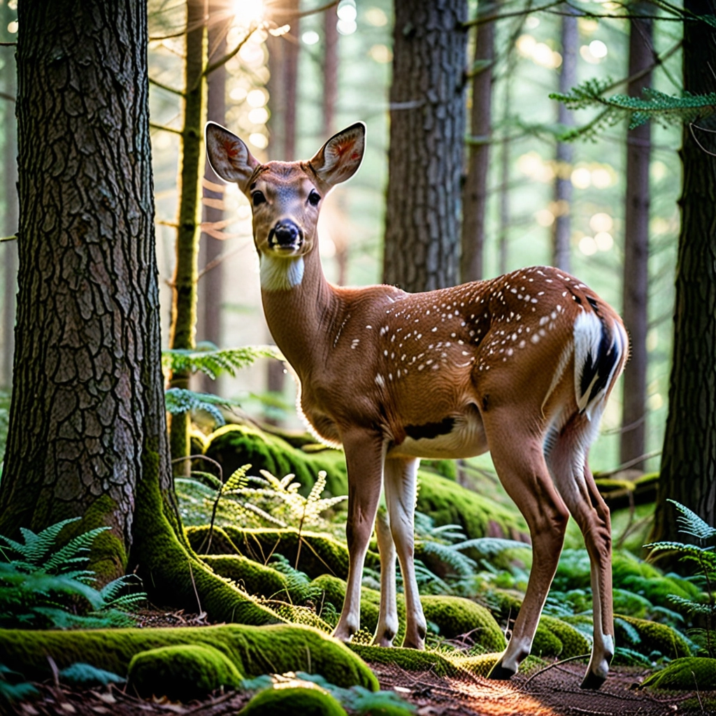 Corças Explorando Esses Belos Animais