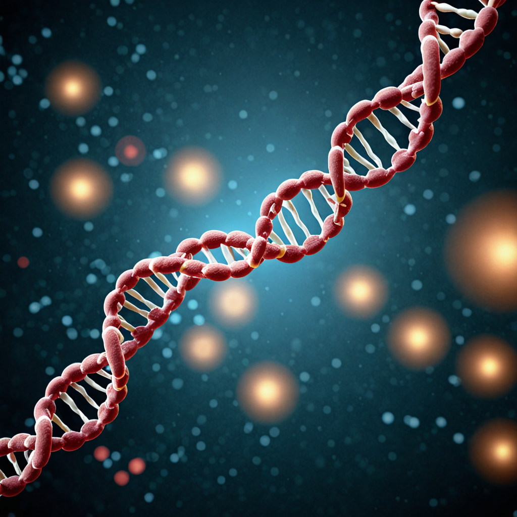 uma fita de DNA no espaço