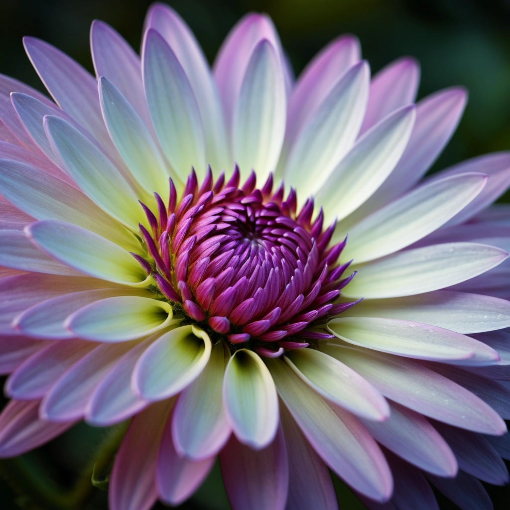 Um close de uma flor exótica, destacando suas pétalas vibrantes e estrutura intrincada, capturando a beleza e o mistério do mundo vegetal.